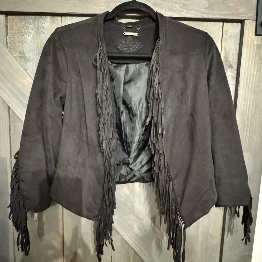 Black Fringe Women's Jacket